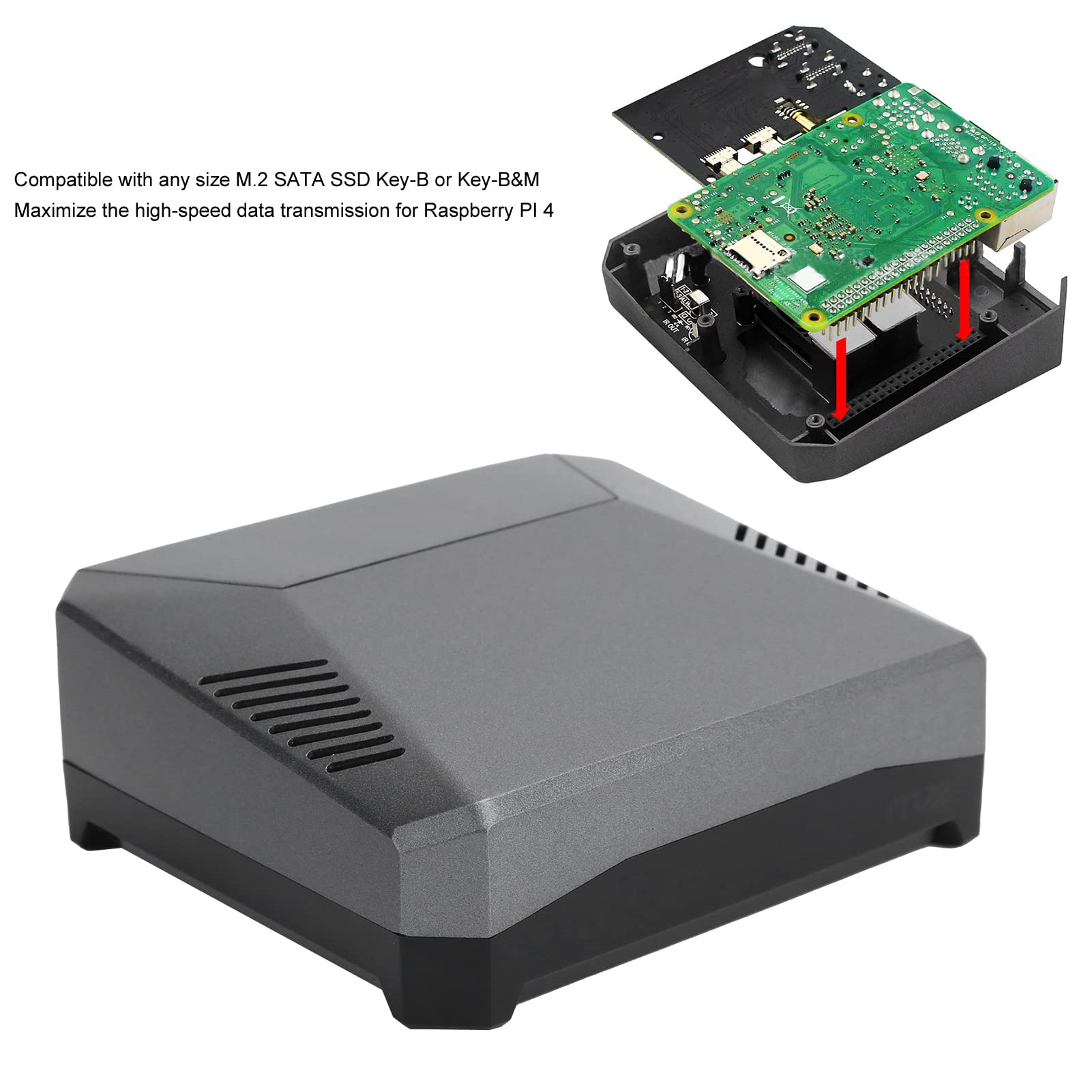 Amazon.co.jp: Raspberry Pi 4B Argon One M.2 SSD用アルミニウム